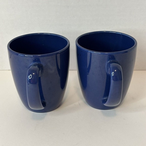 CORELLE Coordinates Stoneware Cup/Mugs Royal Deep Blue Set of 2 China Clean - Picture 11 of 11